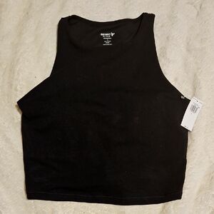 Old Navy Black Fitted Crop Tank Top